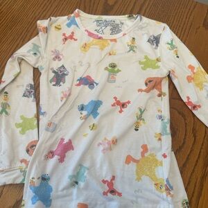 Copper Pearl Sesame Street Character Print Kids Pajama Set